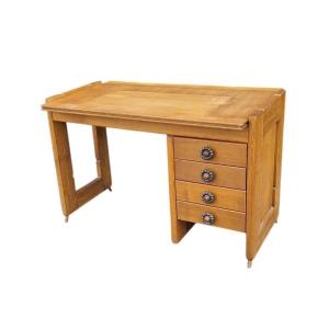 Bureau vintage en chêne, Guillerme et Chambron