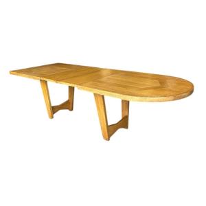 Vintage Light Oak Dining Table By Guillerme And Chambron