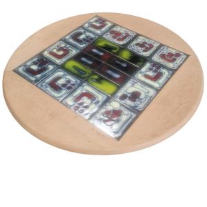 Guéridon Ladislas en chêne clair Guillerme et Chambron