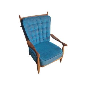 Grand fauteuil en chêne massif, Guillerme et Chambron