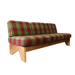 Solid Elm Three Seats Sofa