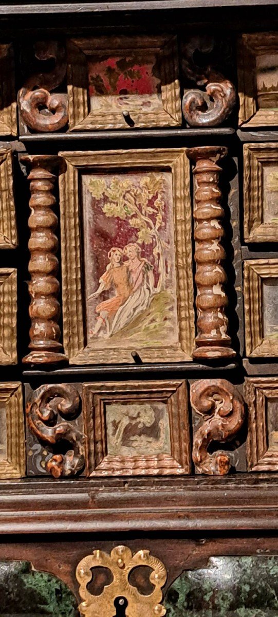Charmant Cabinet à Bijoux De Voyage époque XVIIe-photo-3