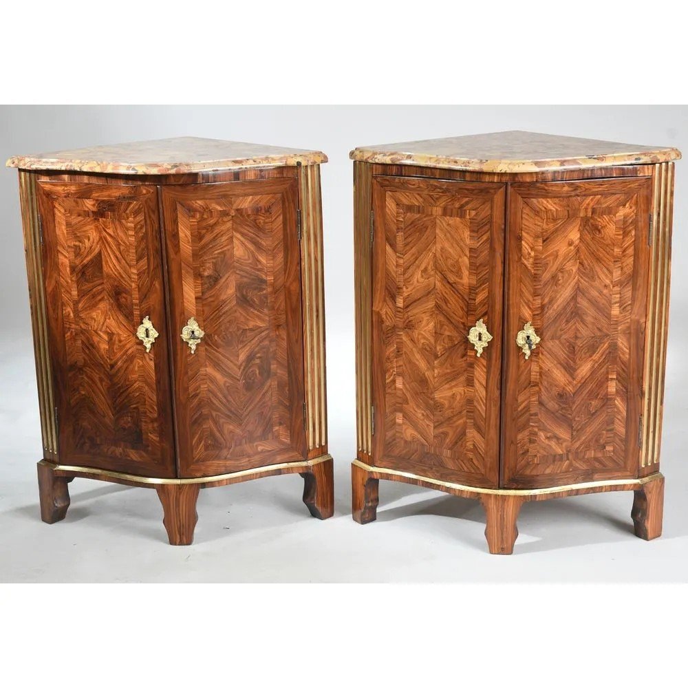 Pair Of Regency Corner Cabinets - Stamped By Pierre Migeon Ii