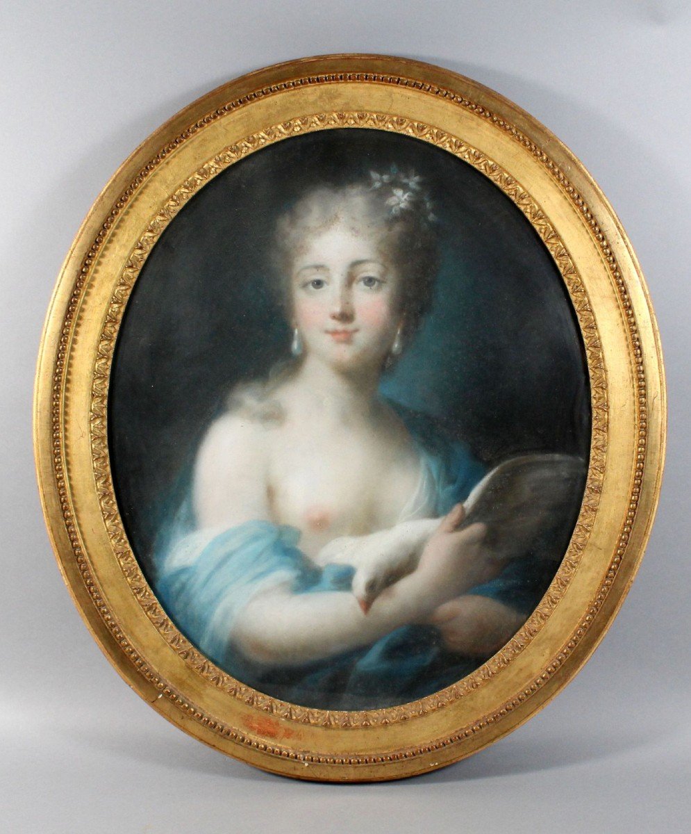Pair Of Pastels - French School Of The 18th Century-photo-2