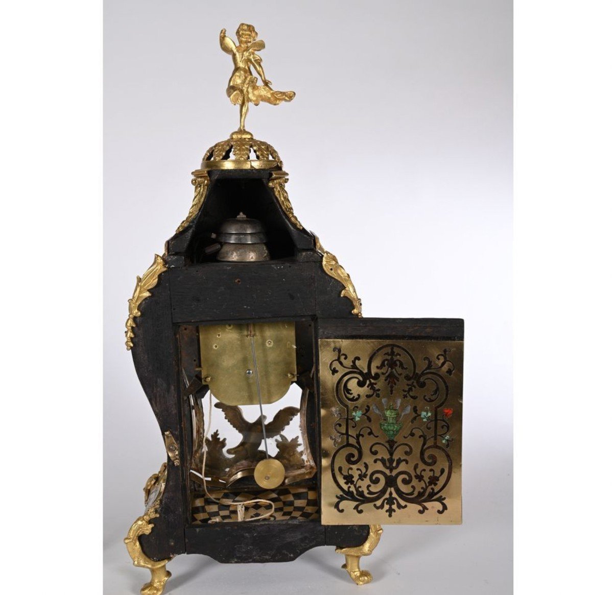 Cartel Et Son Cul De Lampe d'époque Louis XV-photo-3