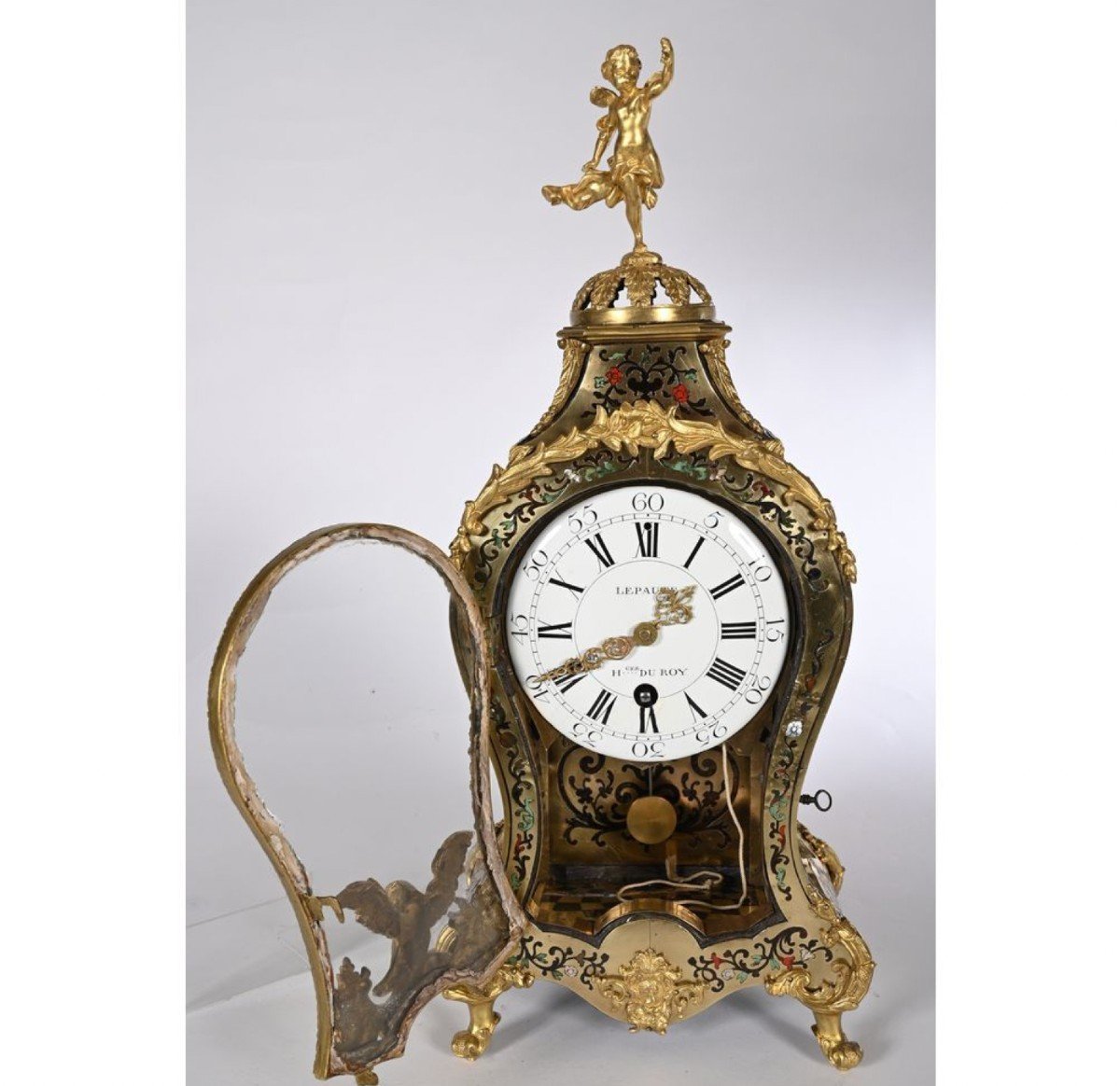 Cartel Et Son Cul De Lampe d'époque Louis XV-photo-4