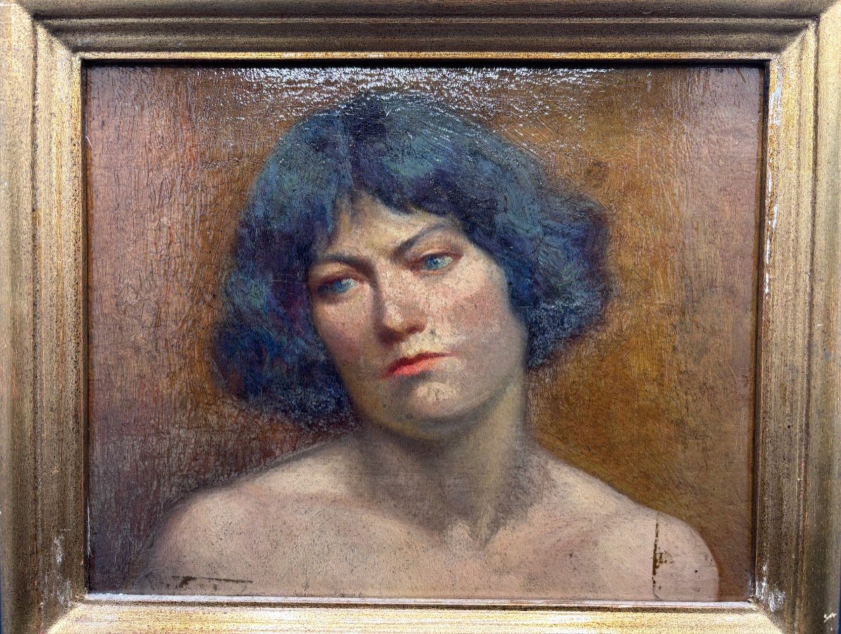Huile Sur Panneau Du Début XXe Siècle
