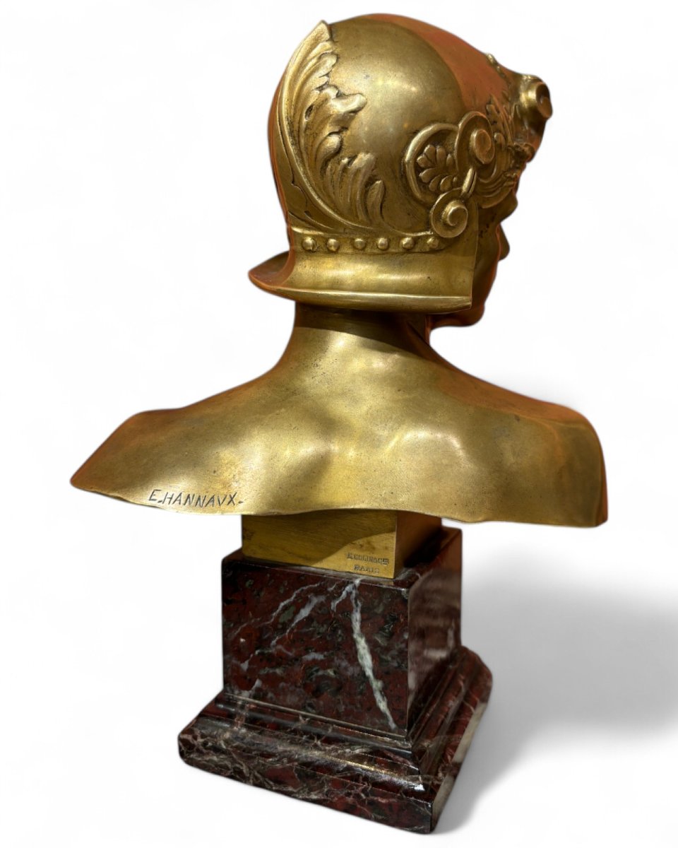Head Of Mercury 1895 - 1900 Emmanuel Hannaux H.22 Cm-photo-1