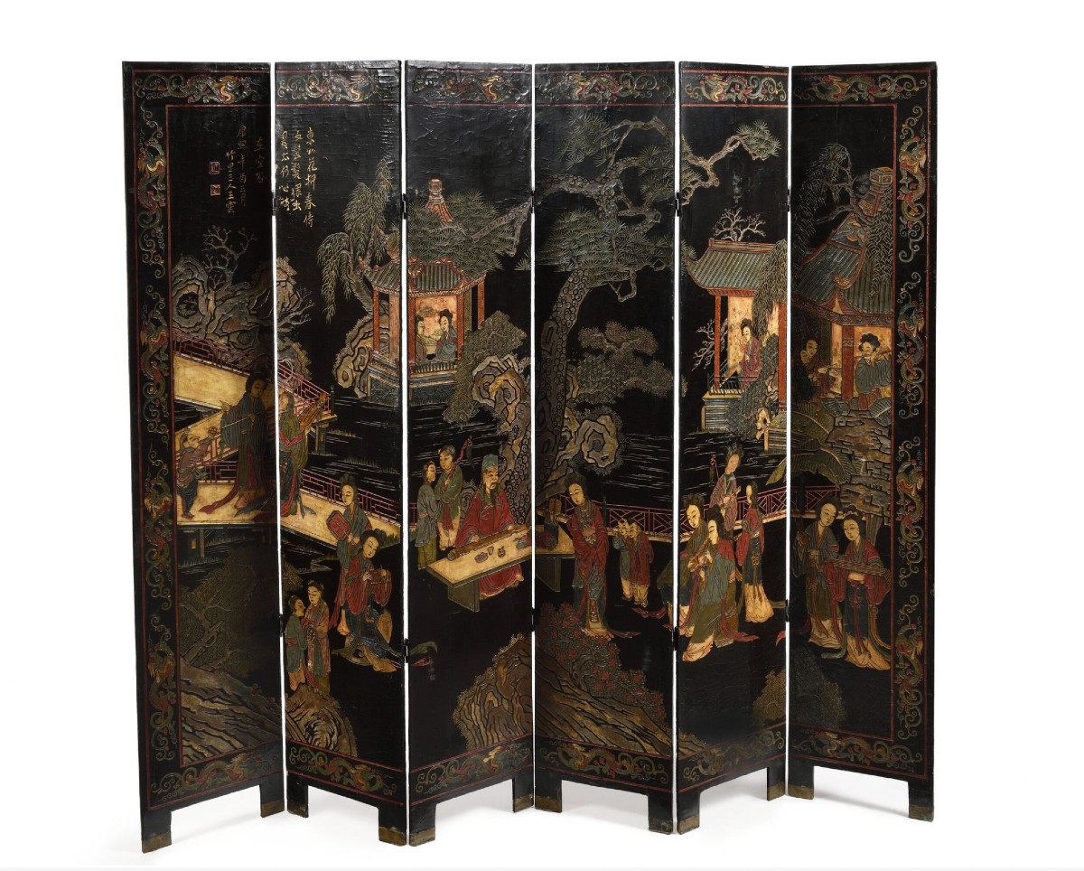 Large Six-leaf Screen, 18th Century