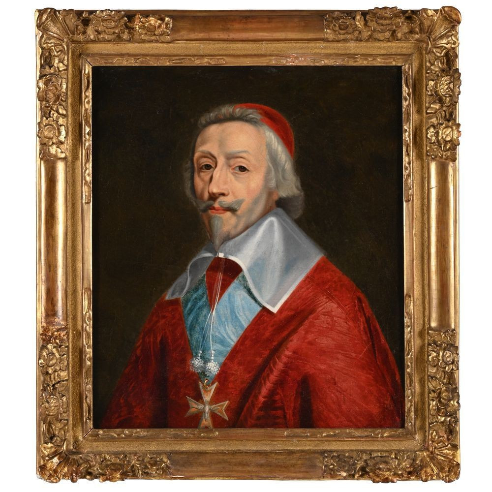 19th Century French School “portrait Of Richelieu”