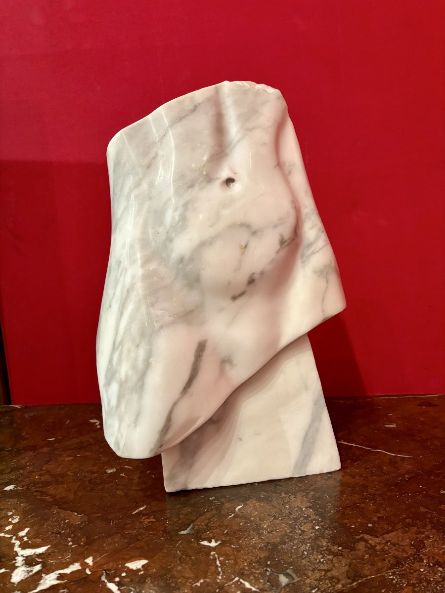 Jean‑Jacques MANCARDI (1968) - Ventre en marbre blanc-photo-4