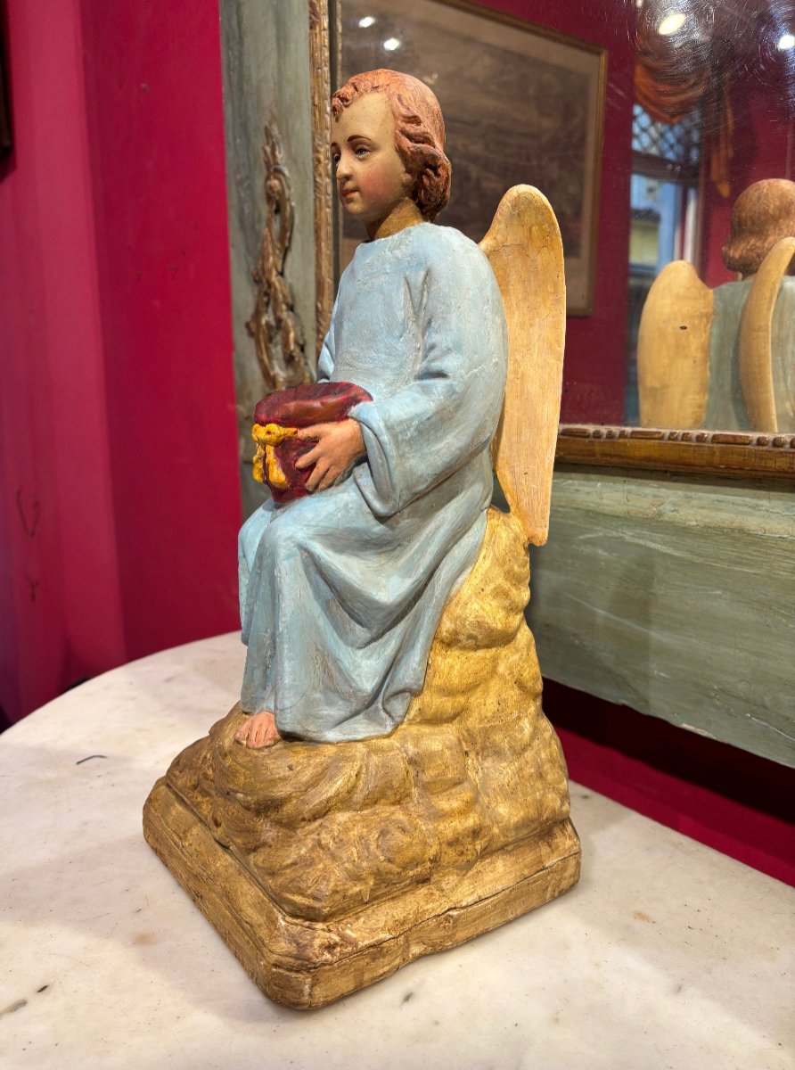 Ange Quêteur XIXe 40 cm-photo-2