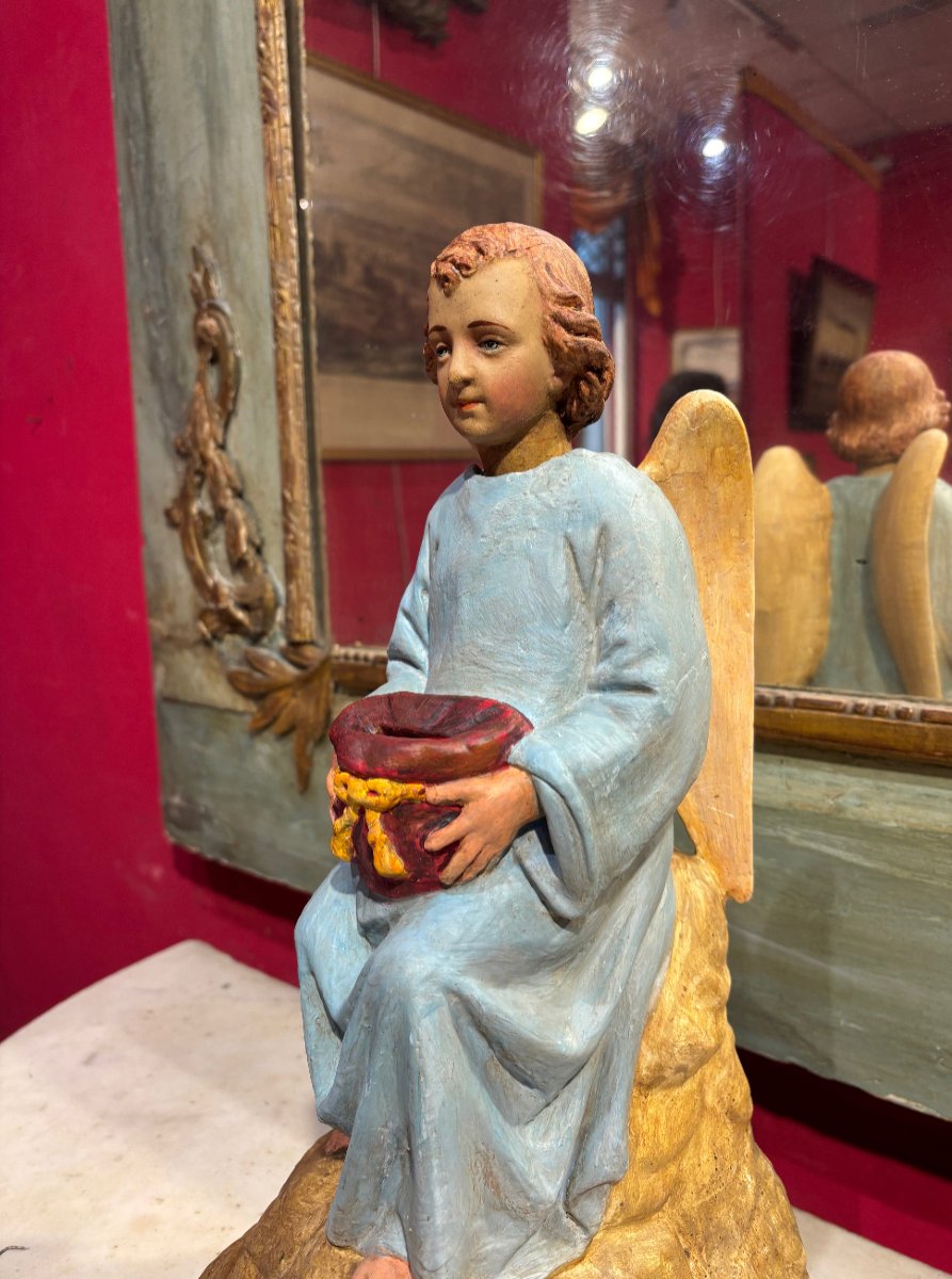 Ange Quêteur XIXe 40 cm-photo-3