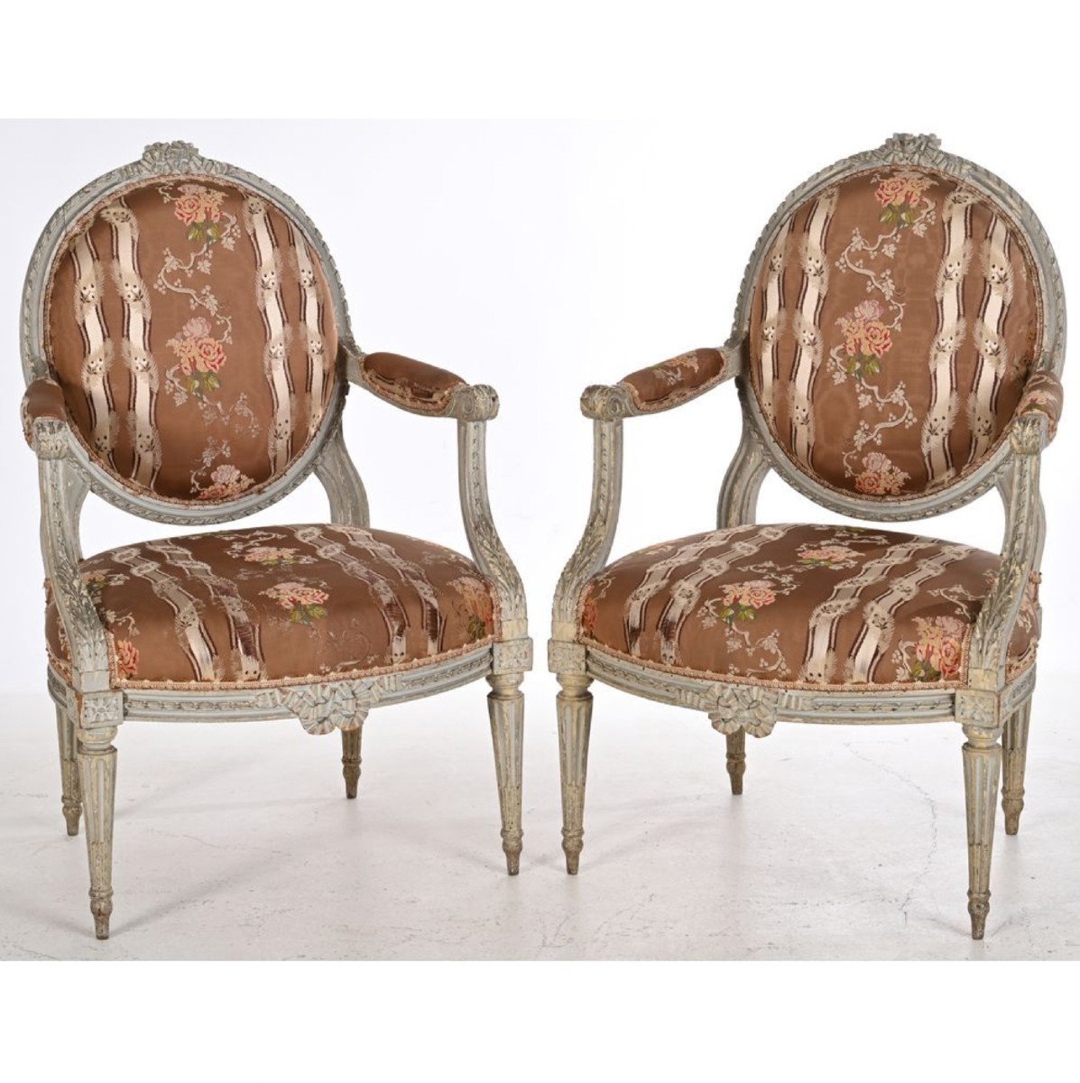 Pair Of Louis XVI Period Armchairs, Stamped Dupain