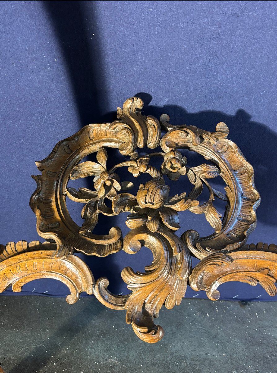 Regency Period Console In Molded And Carved Walnut-photo-3