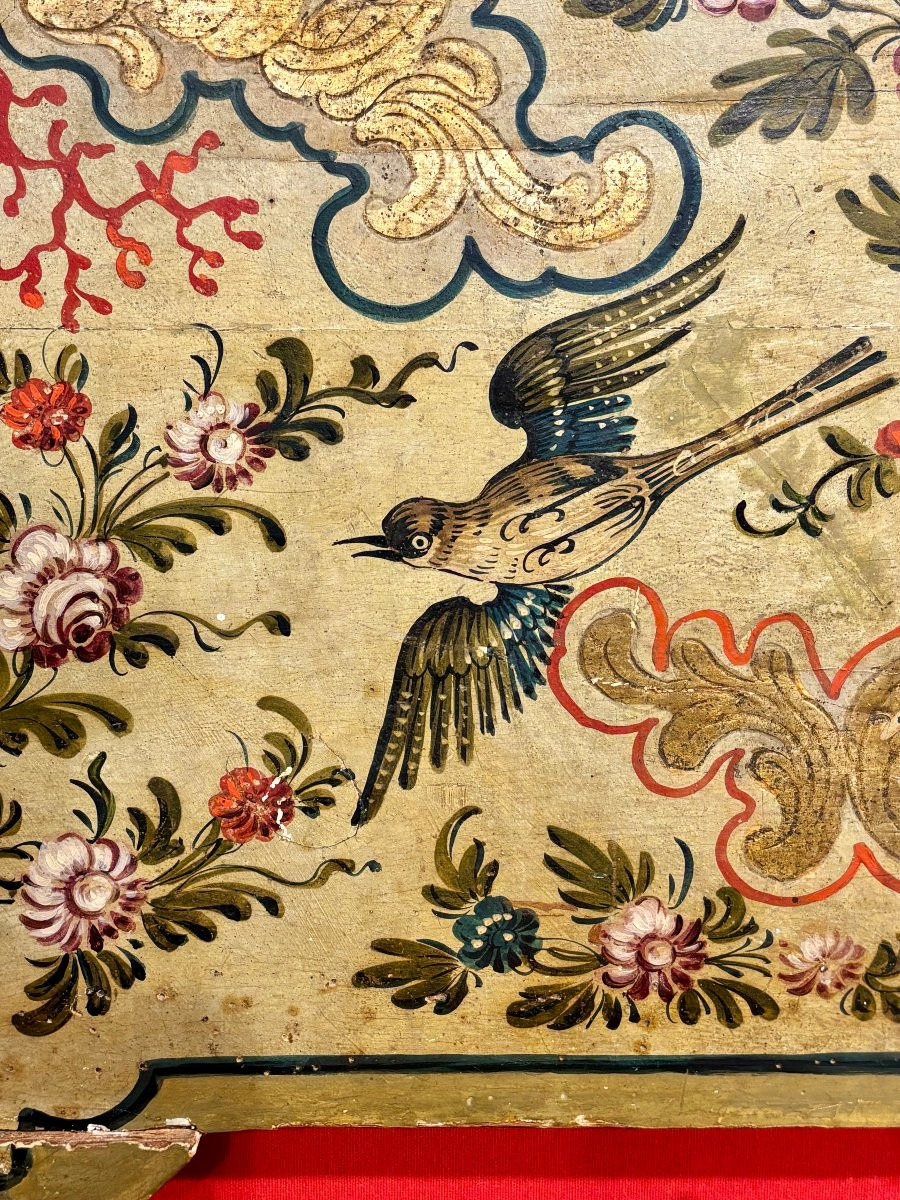 Grand fronton monté en tête de lit, Venise, Ep. XVIIIe siècle-photo-3