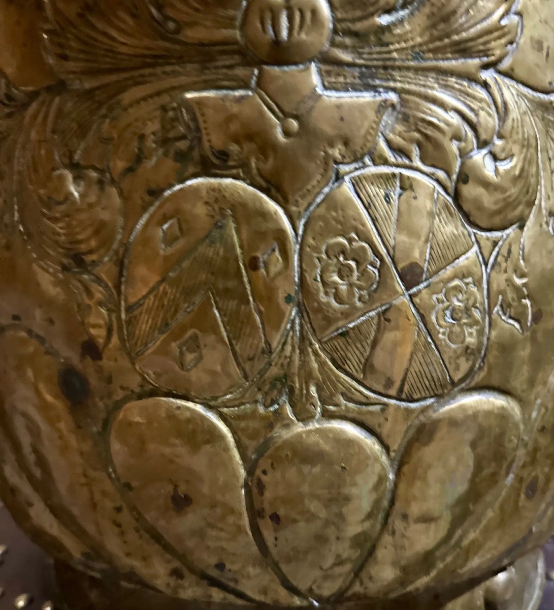 Grand rafraichissoir aux armoiries d'alliance Ep XVIIe siècle-photo-2