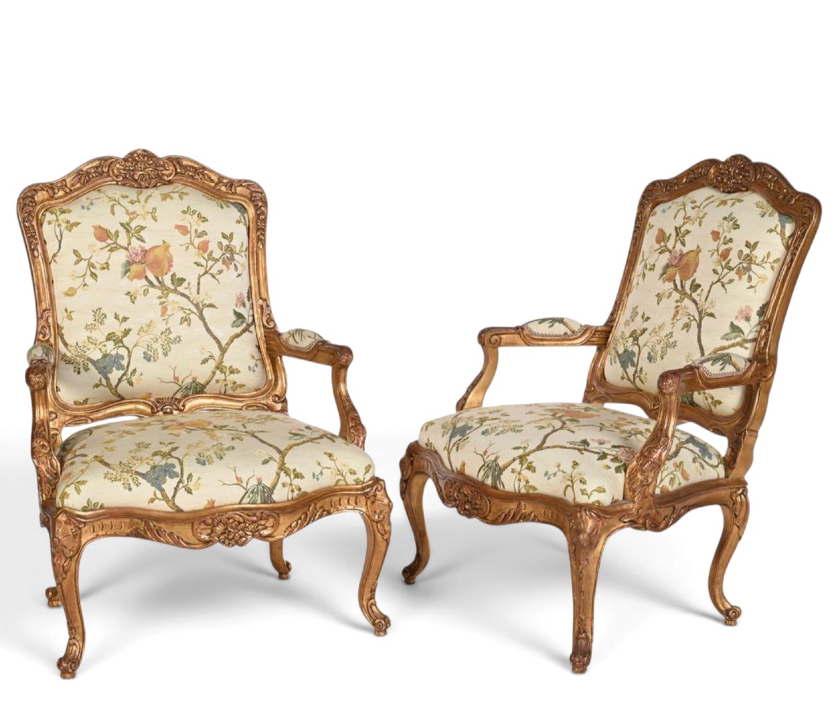 Pair Of Louis XV-style Armchairs 