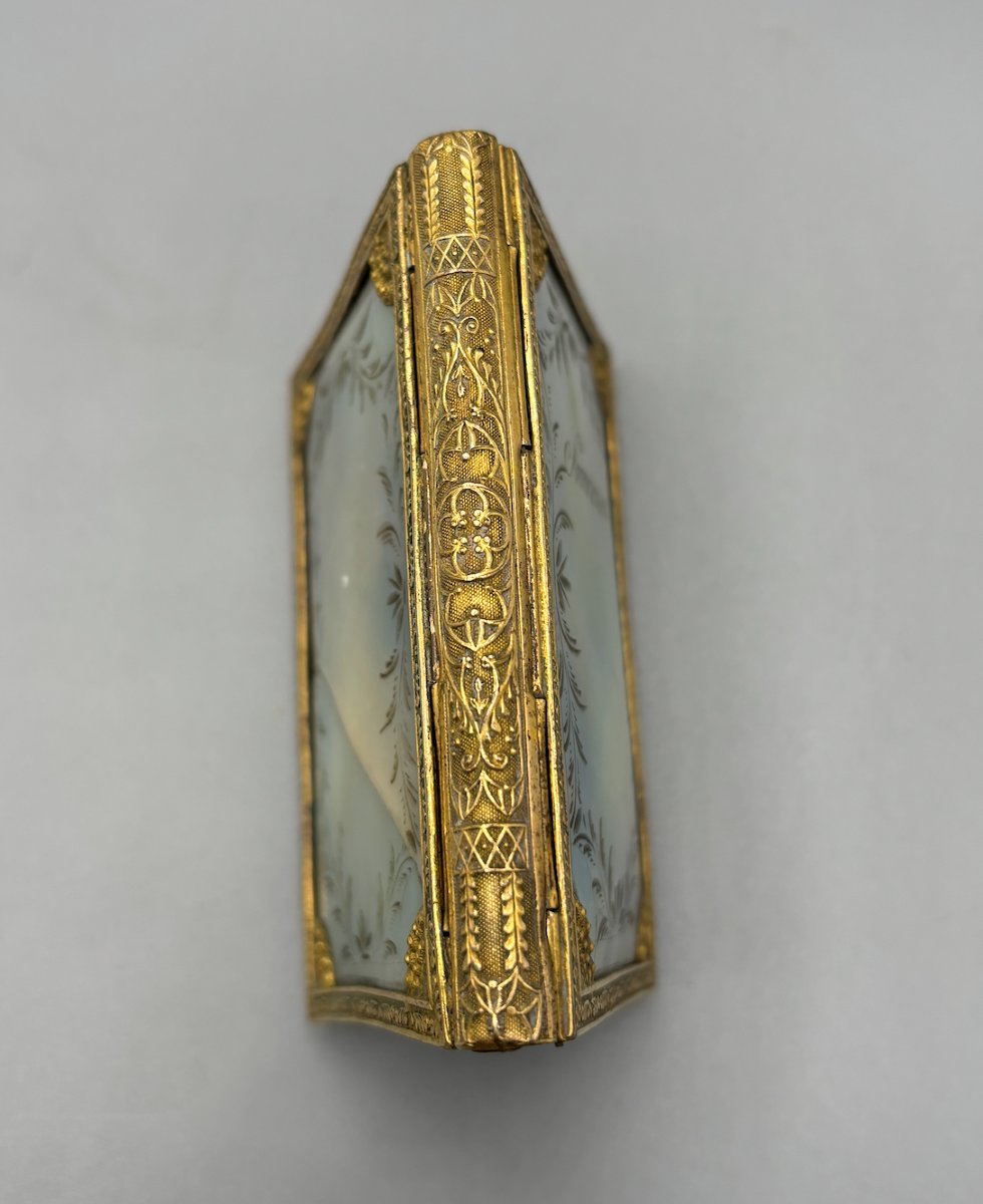 Mother-of-pearl And Gilded Brass Dance Card Holder, Charles X Period-photo-2