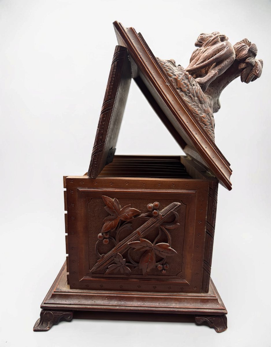 Cigar Humidor Known As The “black Forest,” 19th Century-photo-4