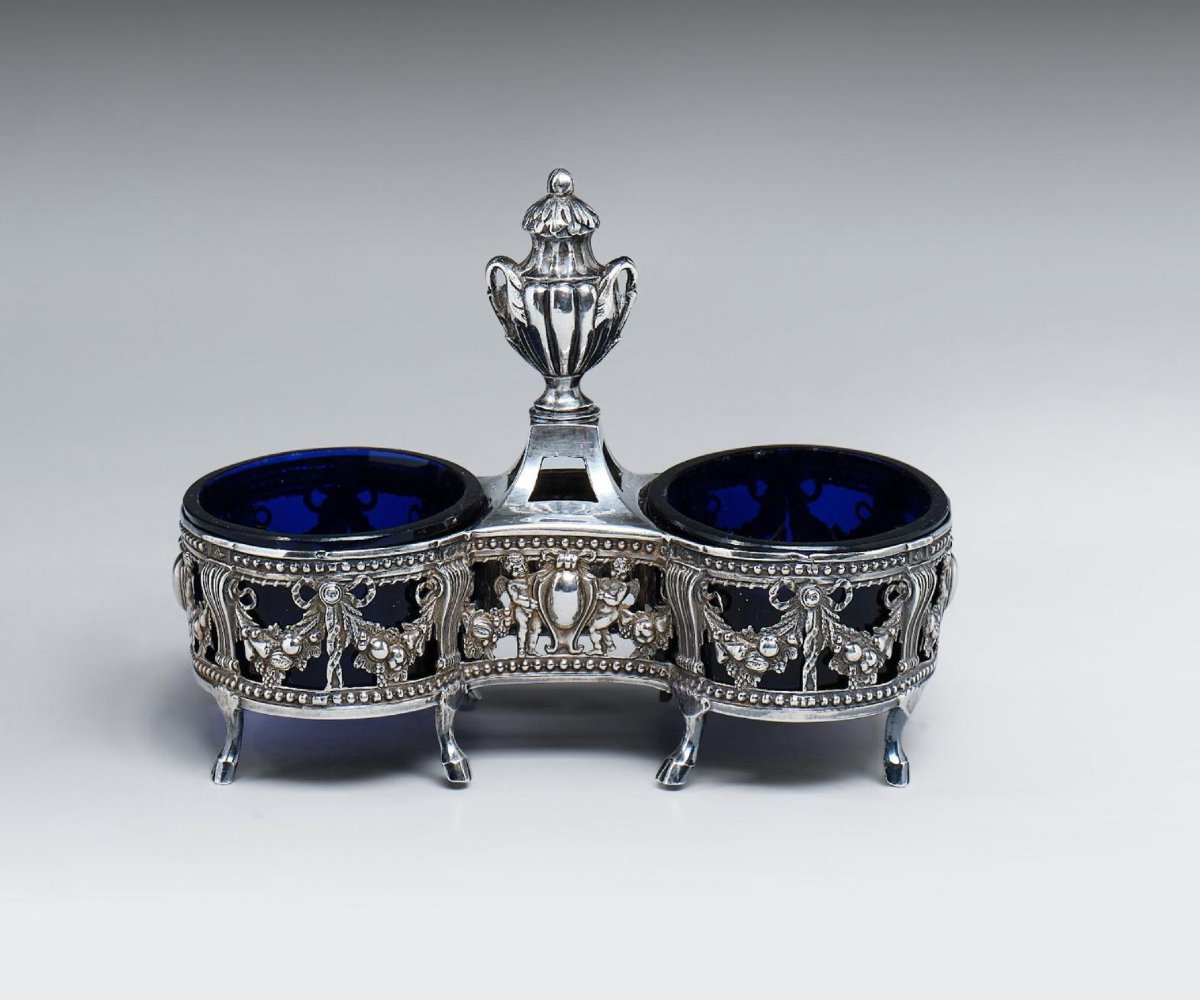 Salière double en argent PARIS, 1784-1785 Noël NEUSECOURT