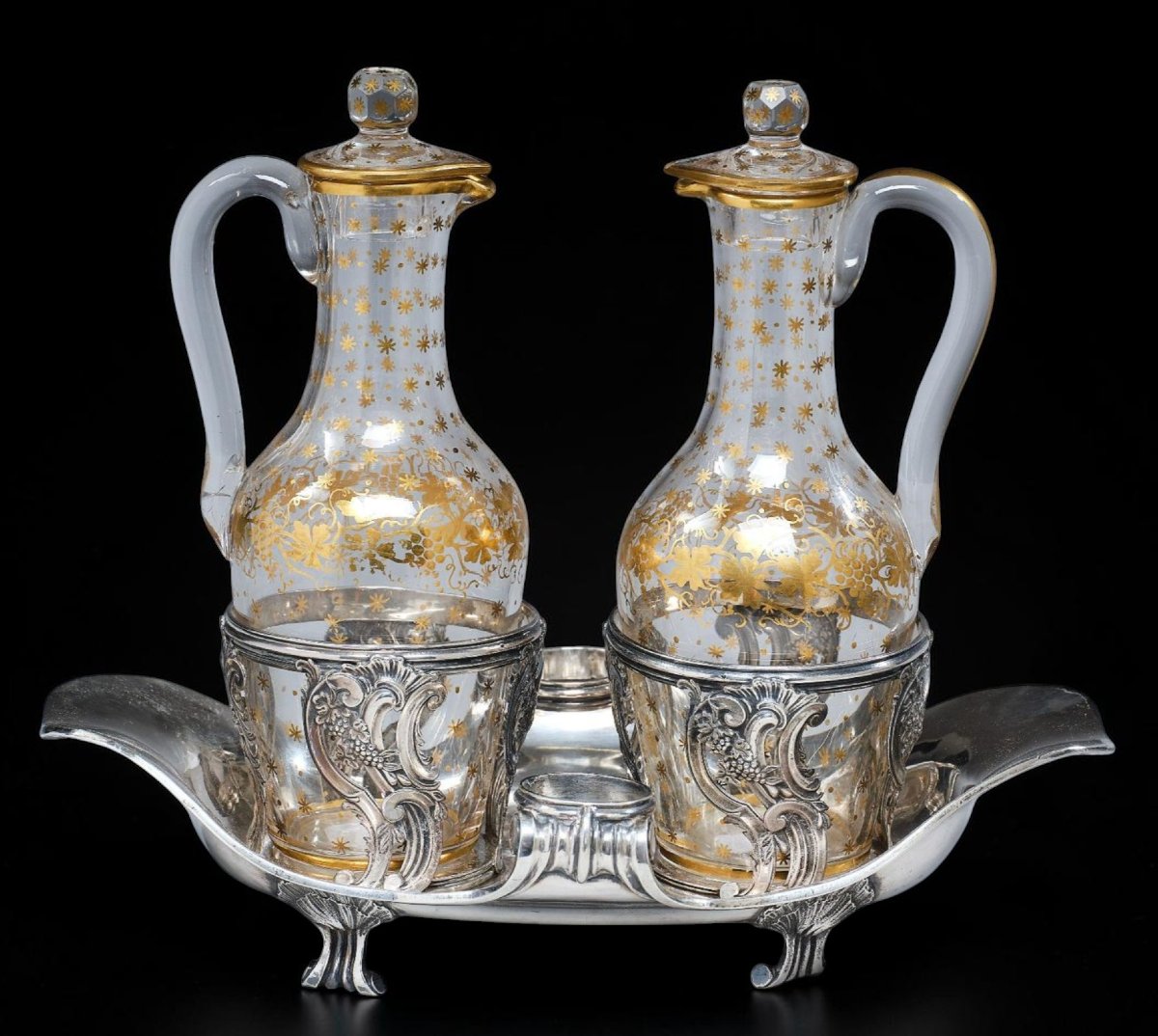 Porte-huilier vinaigrier en argent XVIIIème Paris 1768-1774