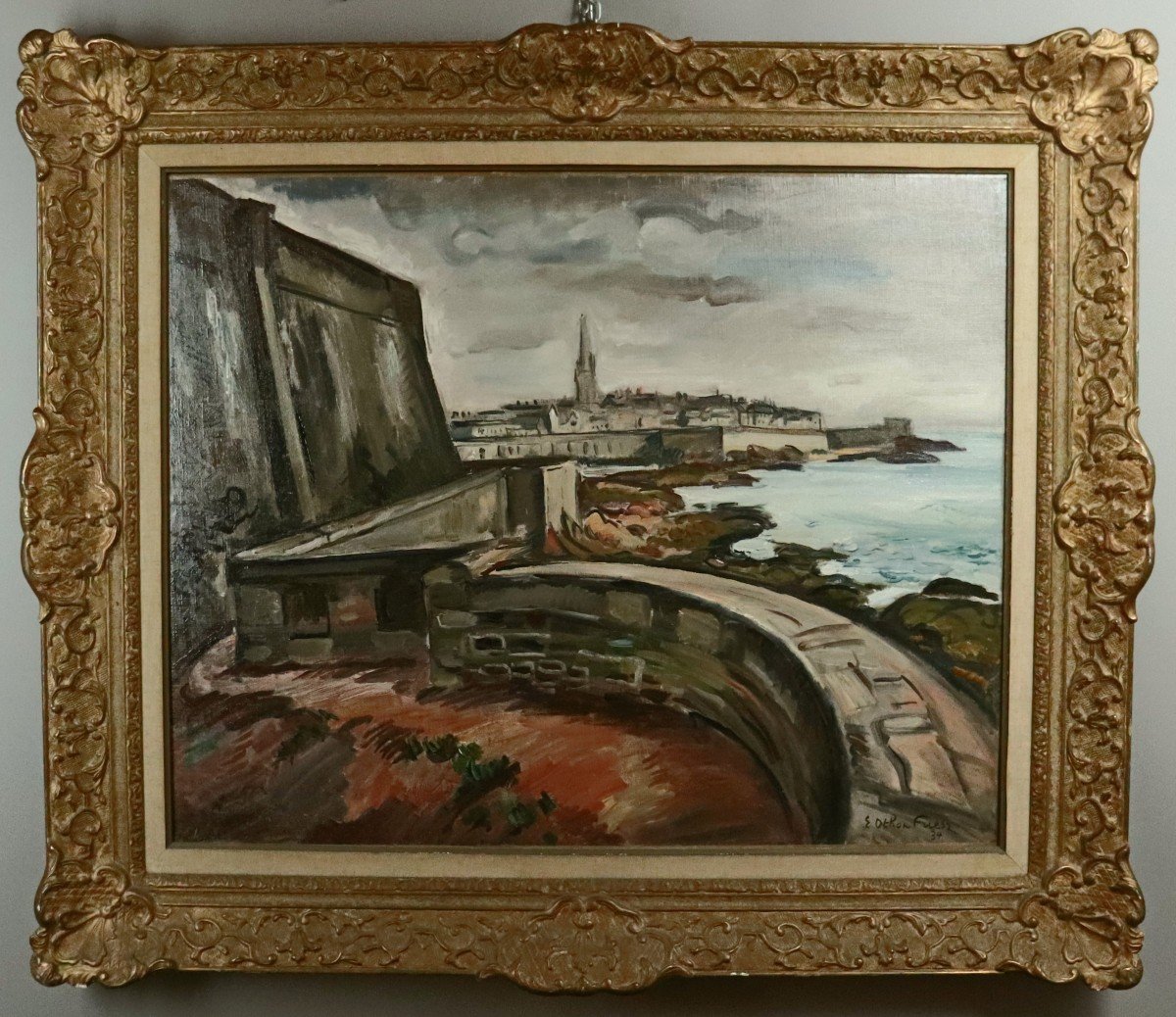 Ramparts Of The City Of Saint-malo Signed Othon Friesz