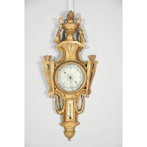 Barometre-thermometre Louis XVI