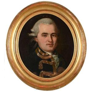 18th Century French School, "portrait Of A Gentleman In Uniform"