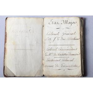 Charmant Petit Carnet à Reliure En Maroquin Année 1789