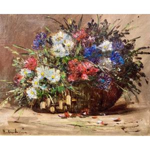 Eugène Henri Cauchois (1850-1911) - Floral Composition
