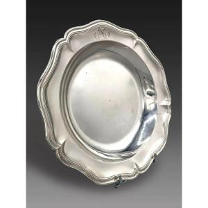 Brest Late 18th Century Hollow Round Dish In Silver Contour Fillet Model