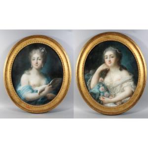 Pair Of Pastels - French School Of The 18th Century
