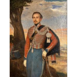 Portrait Of An Officer - French Light Cavalry - 1852 - Second Empire