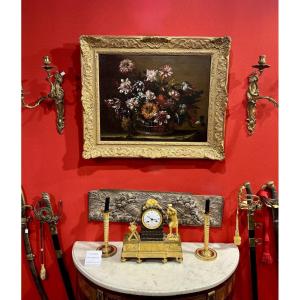 Nicolas Baudesson (1611–1680) Still Life With Basket Of Flowers, 17th Century