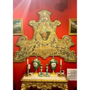 Large Pediment Mounted As A Headboard, Venice, 18th Century