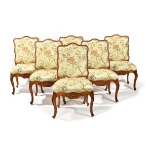 Suite de 6 chaises d'époque Louis XV