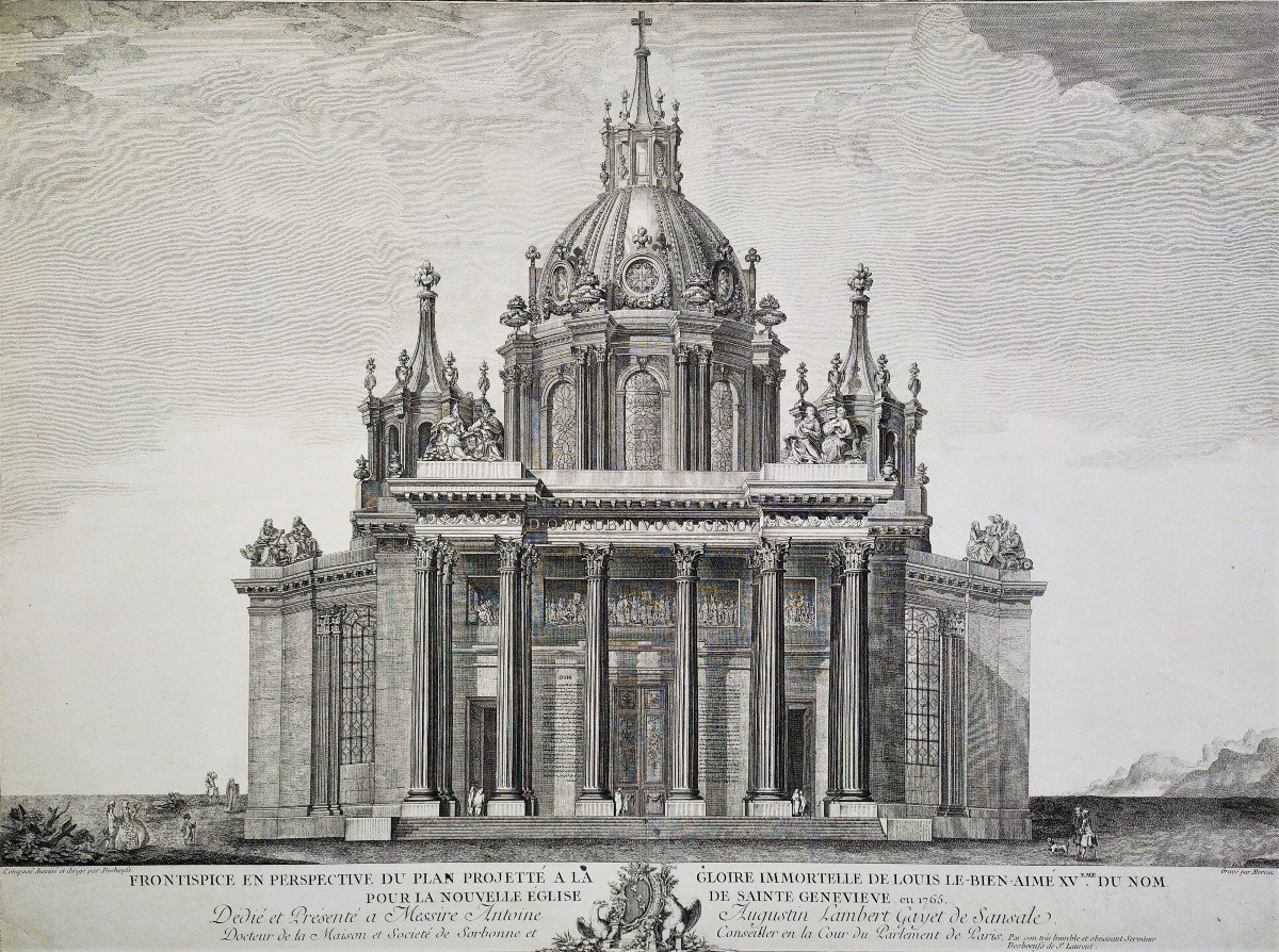Pantheon Project Architecture Etching 18th C-photo-3