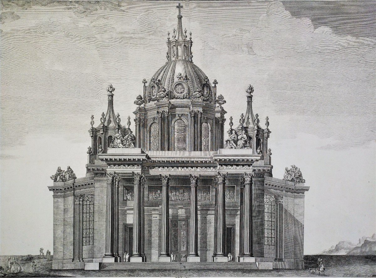 Pantheon Project Architecture Etching 18th C-photo-4