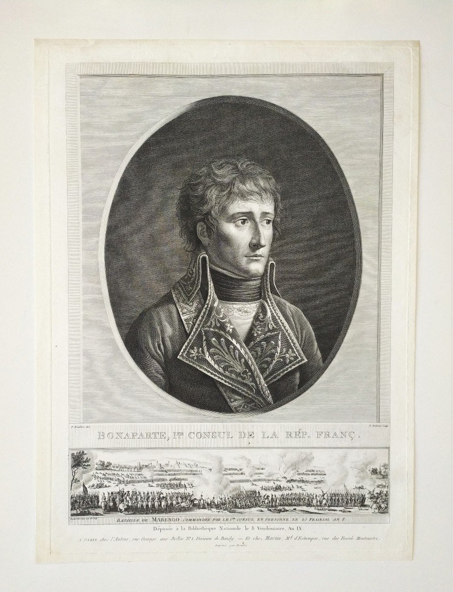 Bonaparte Napoléon Gravure d'époque Empire-photo-2