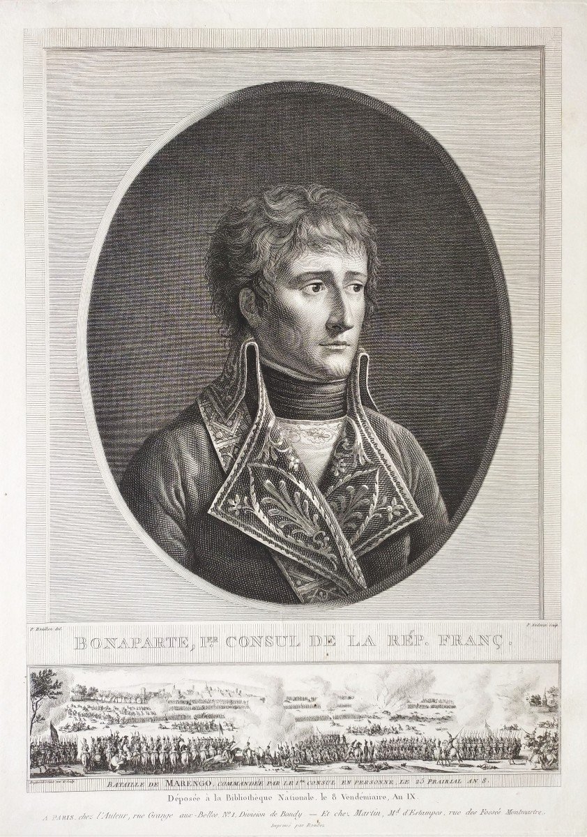 Bonaparte Napoléon Gravure d'époque Empire-photo-3