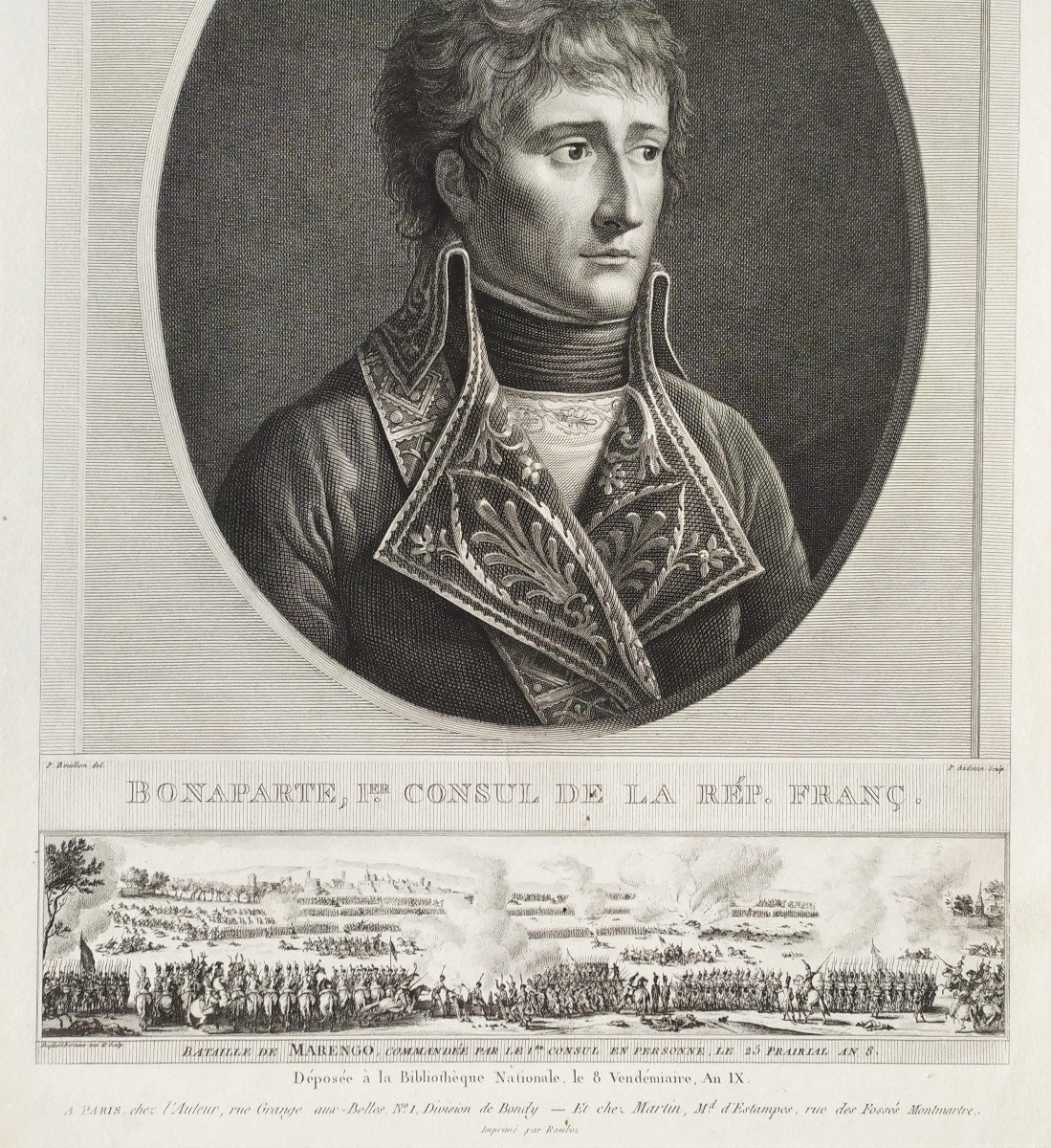 Bonaparte Napoléon Gravure d'époque Empire-photo-4