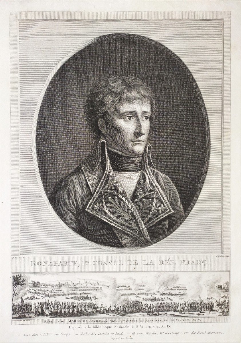 Bonaparte Napoléon Gravure d'époque Empire