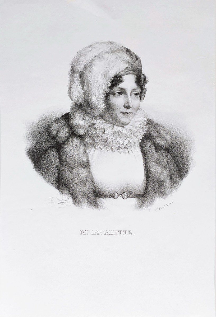Portrait Historique Nièce De l'Impératrice Joséphine Lithographie -photo-3
