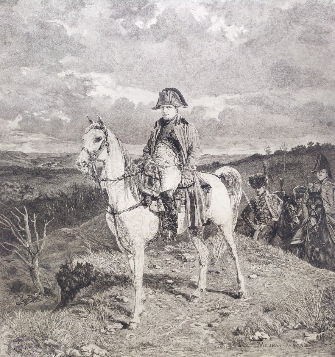 Gravure Napoléon Bonaparte d'Après Meissonier-photo-2