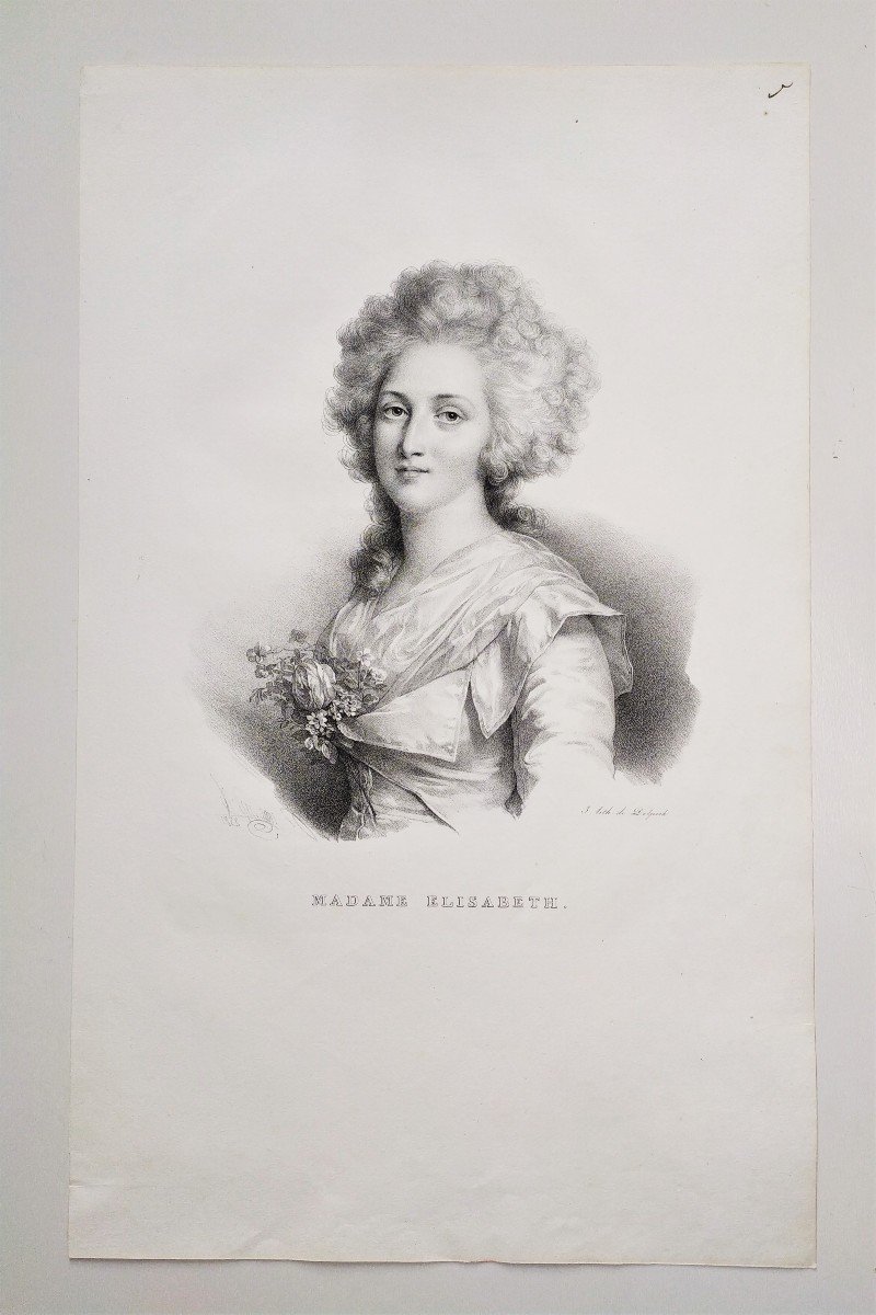 Historical Portrait Madame Elisabeth By Henri Grévedon-photo-2