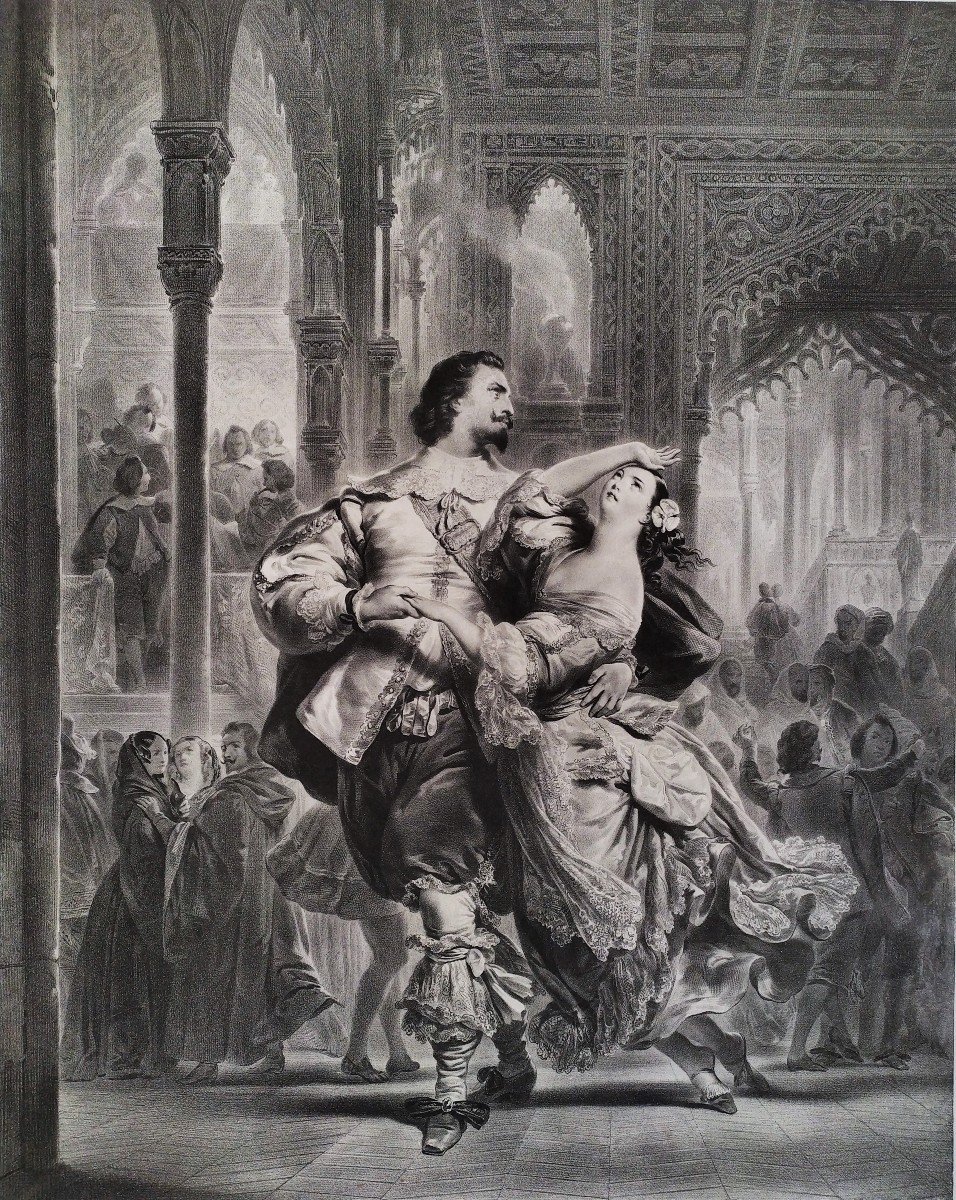 Don Juan Lithograph After Eugène Devéria-photo-1