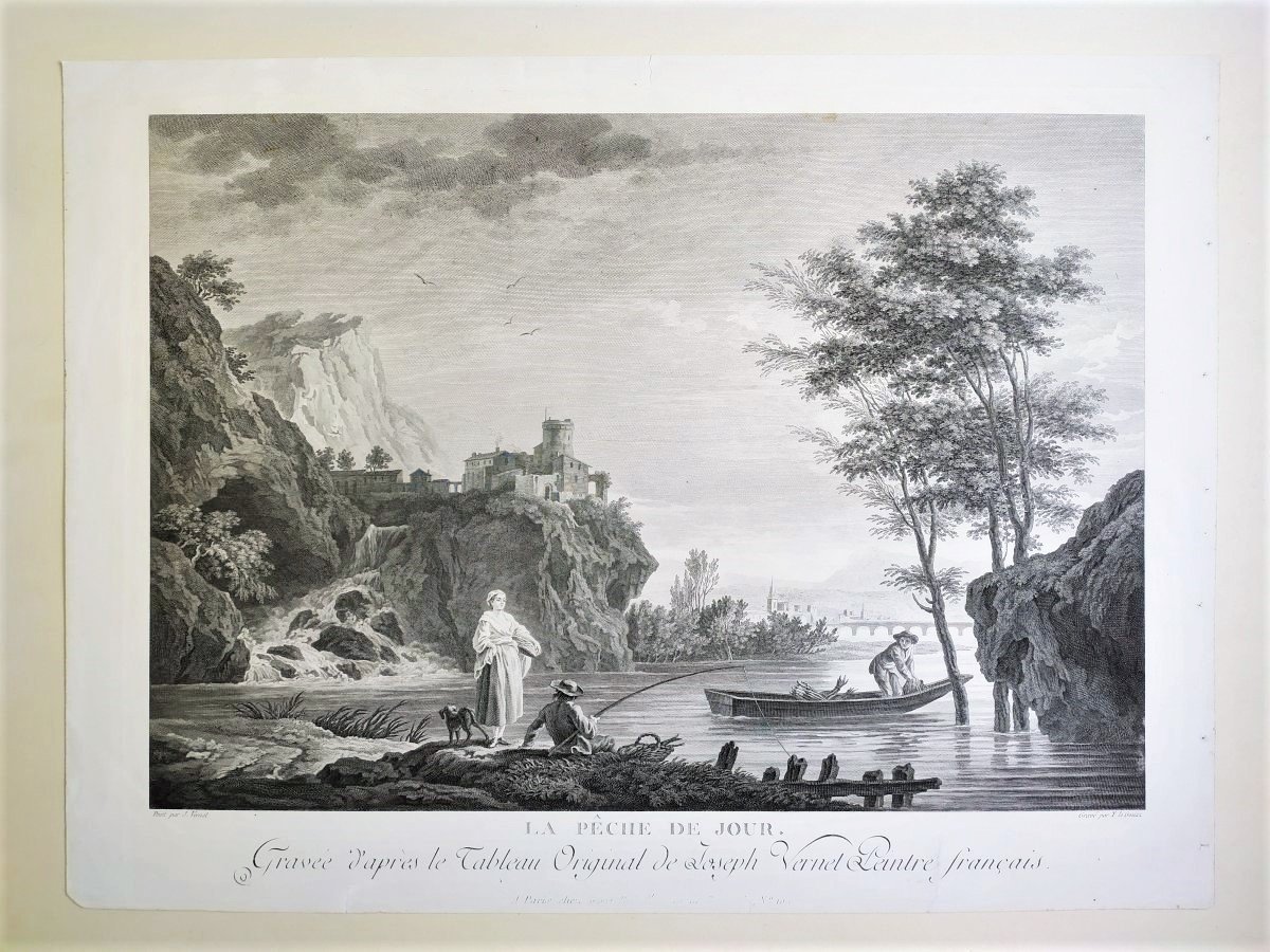 Marine Landscape Engraving After Vernet-photo-2
