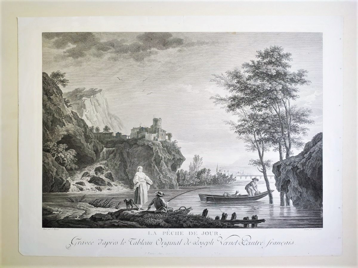  Paysage Marine Gravure d'Après Vernet-photo-2