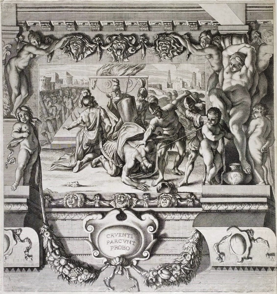 17th Century Etching By François Tortebat And De Chatillon